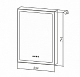 Зеркало-шкаф AZARIO Киото 50 (535х750) + часы (LED-00002356)