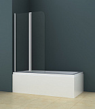Шторка для ванны Azario BOSTON 80*140 хром, прозрачное стекло 4 мм. (AZ-141)