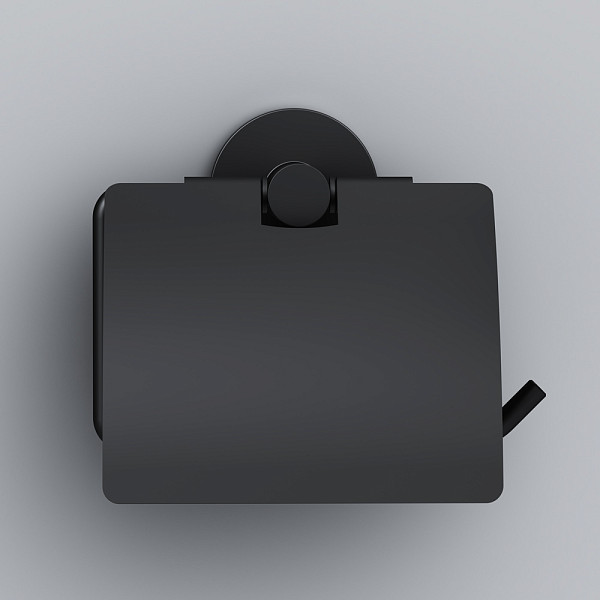 A85A341422 X-Joy, Держатель для туалетной бумаги с крышкой, черный