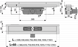 Душевой лоток AlcaPlast APZ16-1150 Wall Водоотводящий желоб