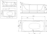 W30A-170-075W-R Sensation, каркас для ванны акриловой A0 170х75 см