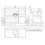 Тумба напольная, белая, 100 см, Edifice, IDDIS, EDI10WFi95. Подходит умывальник 0101000i28