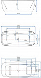 Акриловая ванна Aquanet Family Fine 170x78 95778 Matt Finish (панель Black matte) 95778-MW-MB