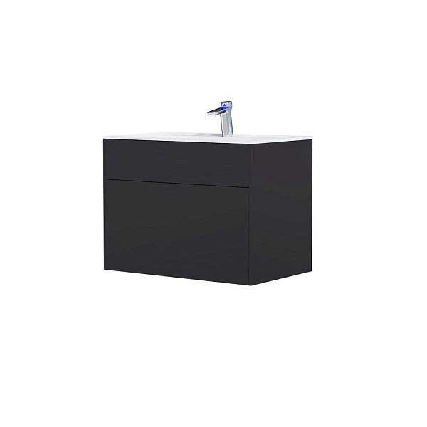 M50AFHX0803GM Inspire V2.0, База под раковину, подвесная, 80 см, 3 ящика, push-to-open, графит матов