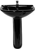 Раковина Оскольская керамика Престиж Престиж 63 с пьедесталом, черная