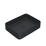 Чёрный матовый умывальник накладной, Slide, IDDIS, SLIBM02i27