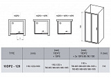 Душевые двери Ravak 10° 10DP2-120 белый 0ZVG0100Z1