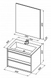 Мебель для ванной Aquanet Lino 70 Дуб Веллингтон 00271954