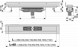 Душевой лоток AlcaPlast APZ1116-550 Wall Low Водоотводящий желоб