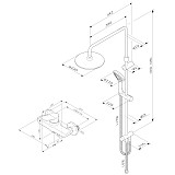 F40885A24 X-Joy, набор: душевая система, смеситель д/душа, хром, шт.