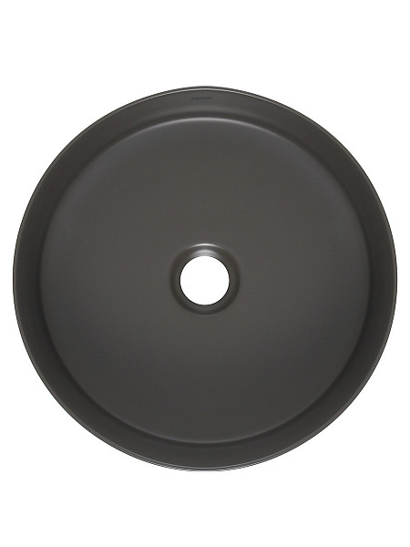 AQM5012 Раковина накладная AQUAme круглая, цвет темно-серый матовый. 355x355x120