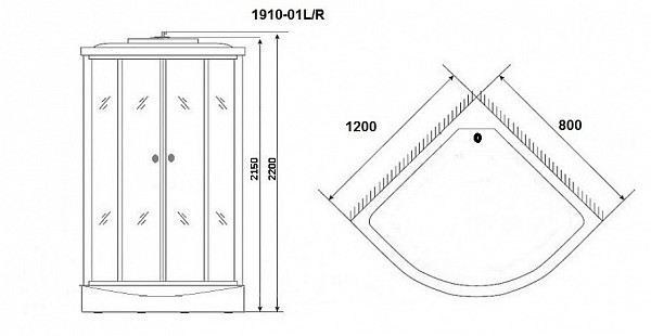 Душевая кабина Niagara Ultra  NG-1910-01L