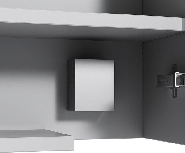M70AMCL0601WG Spirit V2.0, Зеркальный шкаф с LED-подсветкой, левый, 60 см, цвет: белый, глянец
