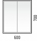 Зеркало-шкаф Corozo Айрон 60 черный/белый SD-00000392