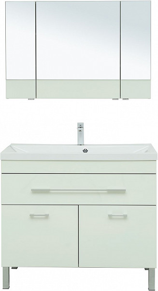Мебель для ванной Aquanet Верона 100 белый (напольный 1 ящик 2 дверцы) 00287654