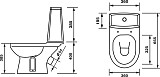 Унитаз-компакт Оскольская керамика Фиона Премиум, нижний подвод воды, косой выпуск, с микролифтом