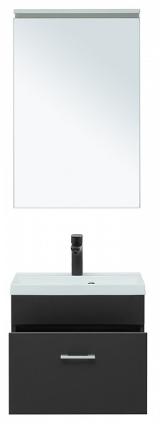 Мебель для ванной Aquanet Верона 50 черный матовый (раковина Нота 50) 00287634