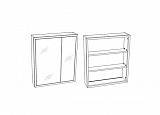 Зеркало-шкаф Corozo Айрон 70 серый/арт SD-00000277