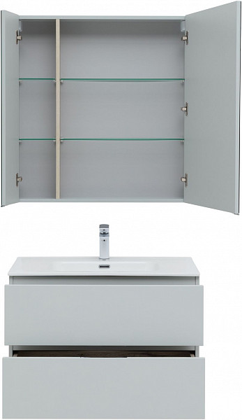 Мебель для ванной Aquanet Алвита New 80 2 ящика, серый 00274204