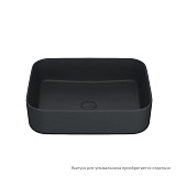 Чёрный матовый умывальник накладной, Bridge, IDDIS, BRIBM05i27