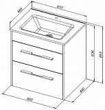 Мебель для ванной Aquanet Августа 60 белый (ручка хром) 00281158