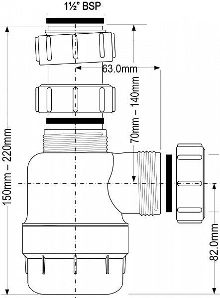 Сифон  McAlpine MRSK2-NW