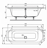 Акриловая ванна Ideal Standard Tonic II K747101 190x90