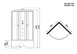 Душ.каб. NG-2307-14G (800х800х2150) высокий поддон(40см) стекло МАТОВОЕ 4 места