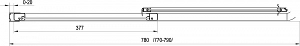 Дверь для душевого уголка Ravak SRV2-80 S Transparent, профиль белый 14V40102Z1