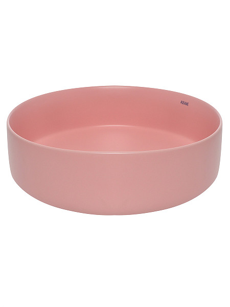 AQM5012 Раковина накладная AQUAme круглая, цвет розовый матовый. 355x355x120
