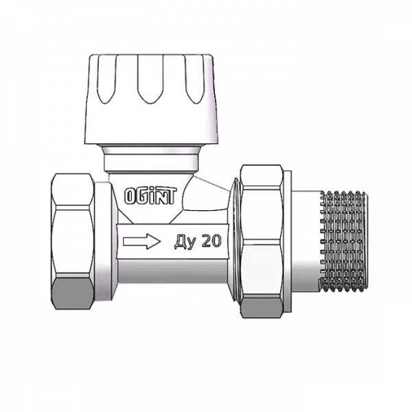 Клапан термостатический Ду 20 Ру10 прямой ВР гайка М30х1,5 Ogint