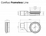 Душевой поддон под плитку Confluo Board UNI 1200 со встроенный лотком Frameless Line 550 Pestan