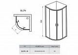 Душевой уголок полукруглый Ravak Blix BLCP4-90 сатин+транспарент 3B270U00Z1