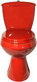 Унитаз-компакт Оскольская керамика Элисса Антивсплеск Стандарт, нижний подвод воды, косой выпуск, красный