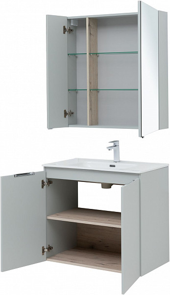 Мебель для ванной Aquanet Алвита New 80 2 дверцы, серый 00274210