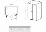 Душевая дверь Ravak Chrome CSDL2-90 сатин+транспарент 0QV7CU0LZ1
