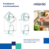 Смеситель для кухни с каналом для фильтрованной воды, белый матовый, Rora, Milardo, RORWTFJM05