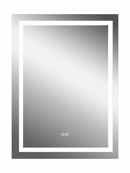 Зеркало Континент "Verte Led" 700х900 с часами, датчиком движения