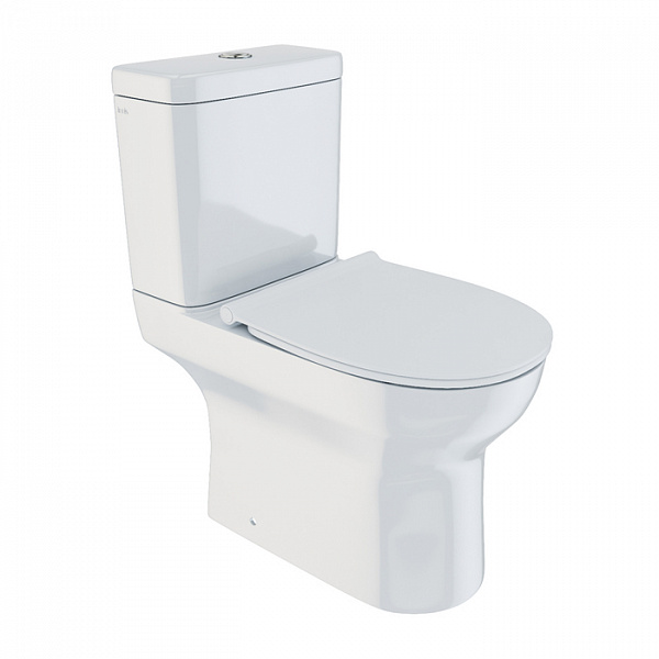 Унитаз-компакт, безободковый,  Drum, DRU2DSEi24, IDDIS