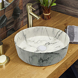 Раковина Azario 355х355х120 накладная, мраморная, матовая (AZ-3134 ST)