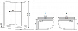 Timo Comfort T-8802 P L Clean Glass душевая кабина (120*85*220)