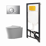 Сет: Инстал.OLI 80 ECO +панель Globe хр.глянц., OLI+Унитаз Point Вега