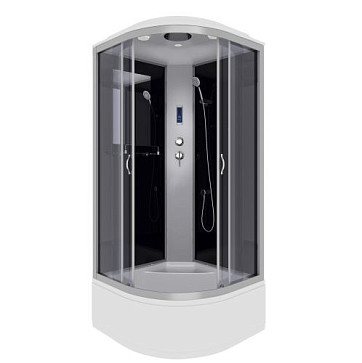 Душ.каб. NG-2508-14P (900х900х2150) высокий поддон(40см) стекло ТОНИРОВАННОЕ 4 места