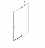 Душевая дверь Creto Tenta 123-WTW-90-C-B-8 стекло прозрачное EASY CLEAN, профиль черный, 90х200 см