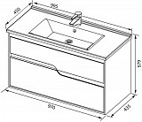 Тумба с раковиной Aquanet Модена 100 белый 00212664