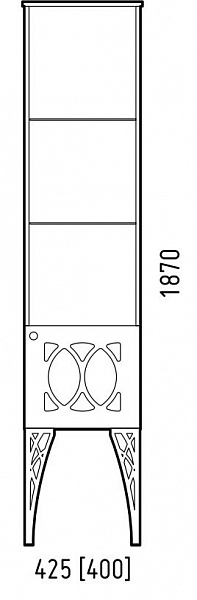 Шкаф-пенал Corozo Таормина 40 белый SD-00000306