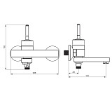 291000200 Arc, смеситель для ванной и душа, никель