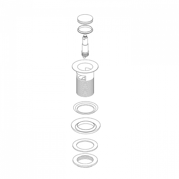 Выпуск для умывальника с переливом, графит, Slide, IDDIS,SLIGM00i88