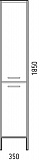 Шкаф-пенал Corozo Айрон 35 серый/арт SD-00000388