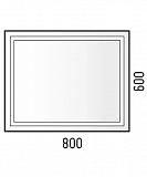 Зеркало Corozo LED "Барго 800х600", сенсор